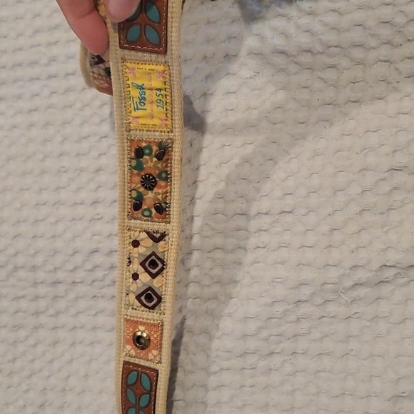Fossil Patchwork Web Belt Size M - Picture 4 of 5
